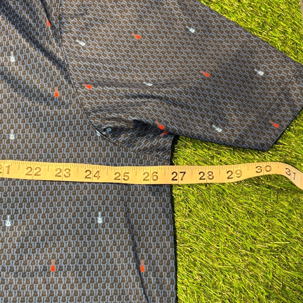 Men’s Navy Blue Patterned Shirt - Picture 5 of 7